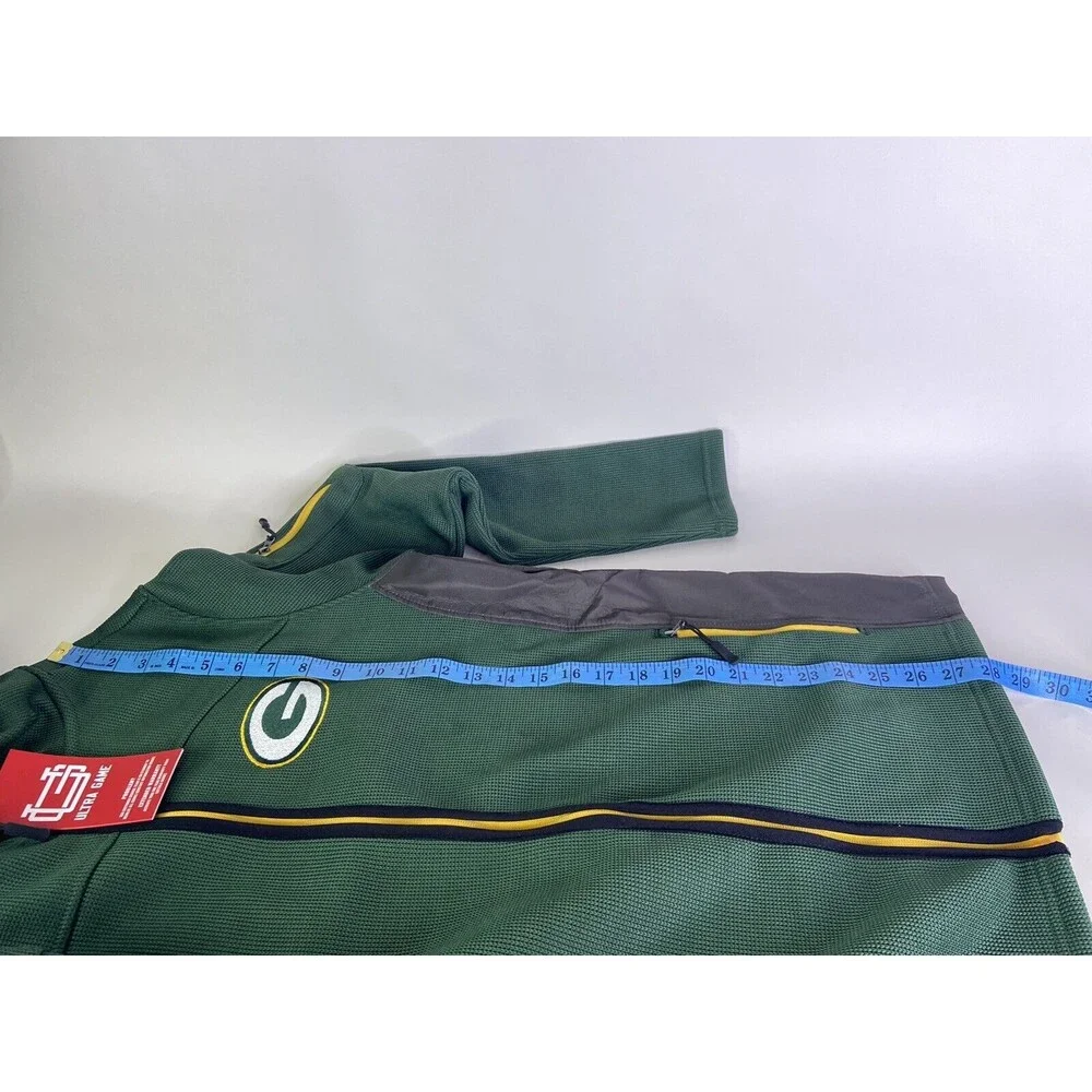 Green Bay Packers NFL Ultra Game Full Zip Hoodie Jacket Mens Size S